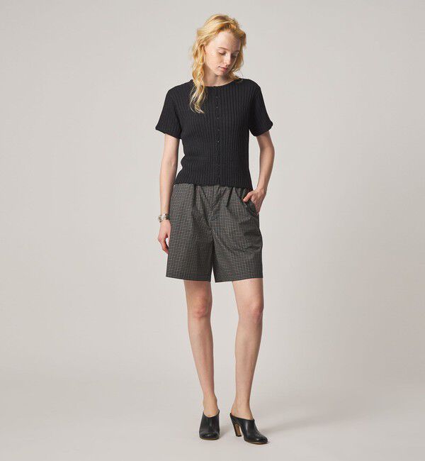 STEVEN ALAN「＜Steven Alan＞リブ ショートスリーブ カーディガン」|カーディガン|