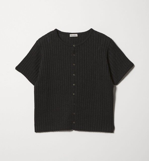 STEVEN ALAN「＜Steven Alan＞リブ ショートスリーブ カーディガン」|カーディガン|