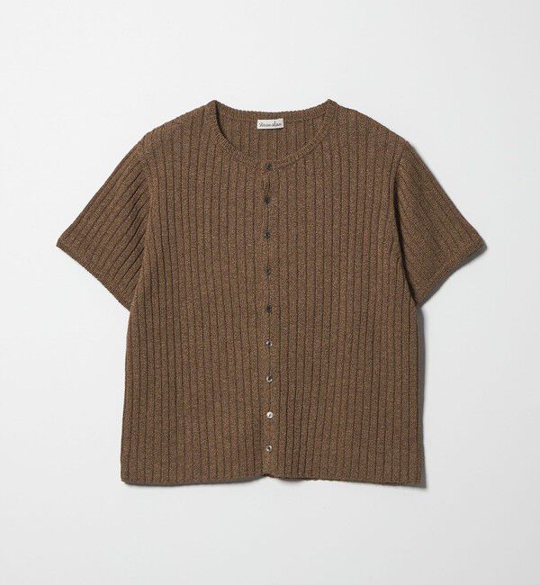 STEVEN ALAN「＜Steven Alan＞リブ ショートスリーブ カーディガン」|カーディガン|
