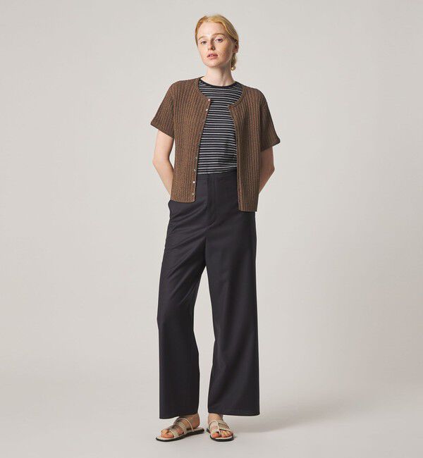 STEVEN ALAN「＜Steven Alan＞リブ ショートスリーブ カーディガン」|カーディガン|