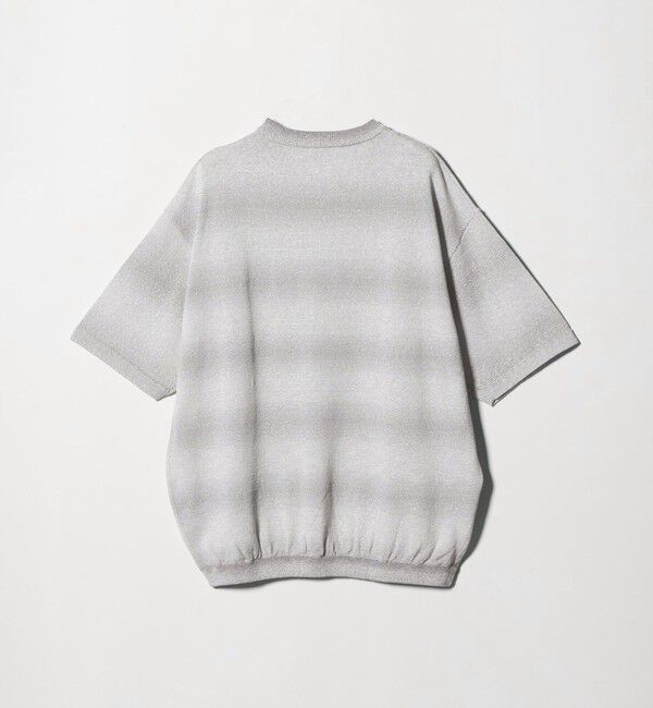 BEAUTY&YOUTH UNITED ARROWS「シアー オンブレ ボーダー クルーネック Tシャツ ウォッシャブル」|ニット・セーター|