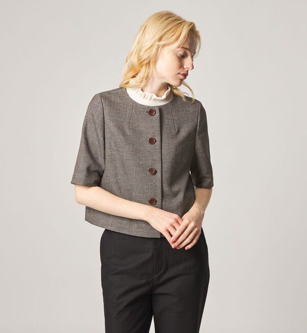 STEVEN ALAN「＜Steven Alan＞ショートスリーブ ジャケット」|シャツ・ブラウス|