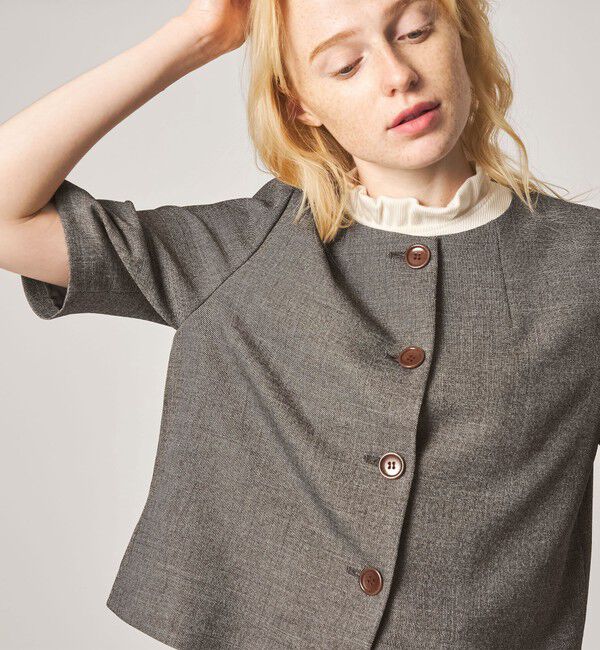 STEVEN ALAN「＜Steven Alan＞ショートスリーブ ジャケット」|シャツ・ブラウス|
