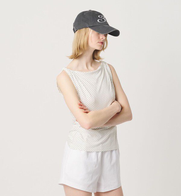 ER「＜ER＞ジャージー ショルダーツイスト ノースリーブ」|Tシャツ・カットソー|