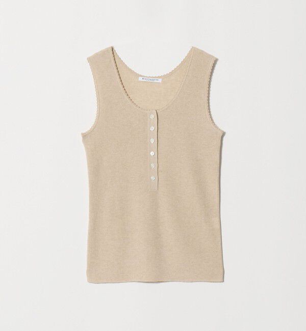 BEAUTY&YOUTH UNITED ARROWS「ヘンリーネック リブニット タンクトップ ウォッシャブル」|ニット・セーター|