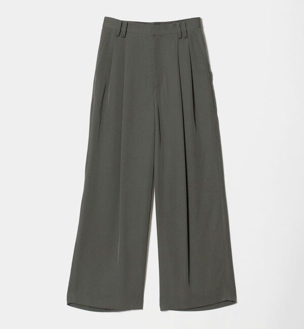 BEAUTY&YOUTH UNITED ARROWS「アセテート 2タック ワイドストレートパンツ ウォッシャブル」|その他|DK.GRAY
