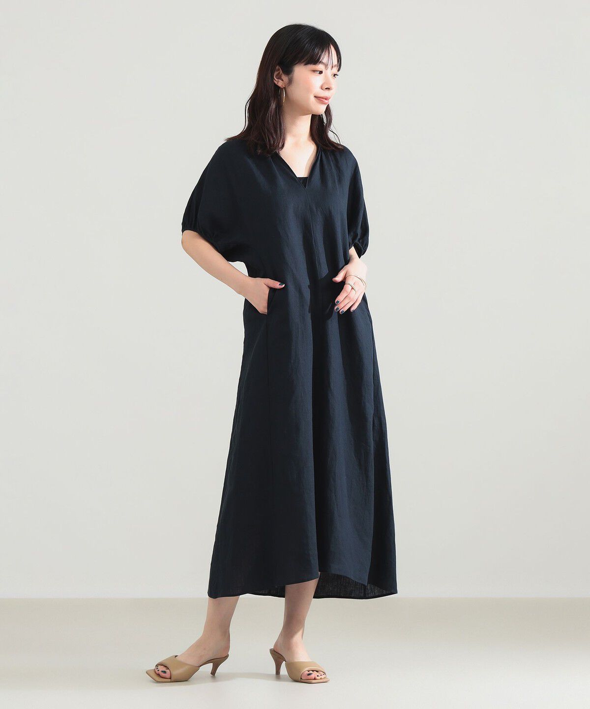 Demi-Luxe BEAMS 「【別注】TICCA / リネン バルーンスリーブ ワンピース」|ワンピース|