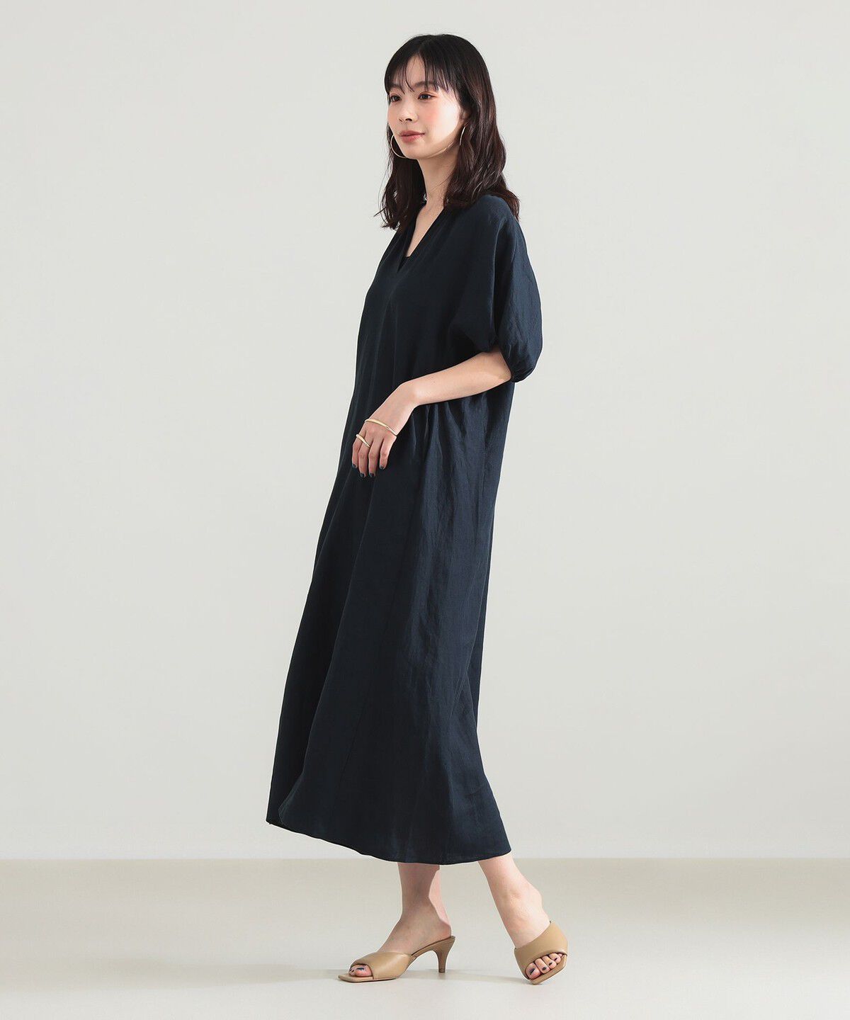 Demi-Luxe BEAMS 「【別注】TICCA / リネン バルーンスリーブ ワンピース」|ワンピース|