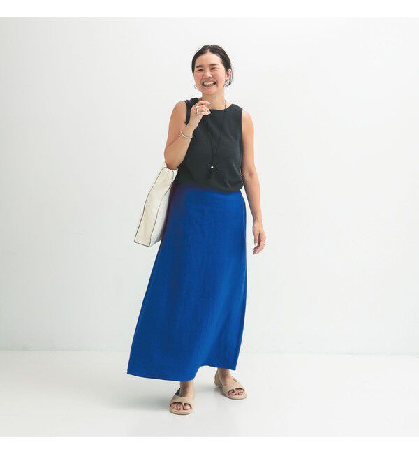Demi-Luxe BEAMS 「シンプル リネン スカート .M」|スカート|
