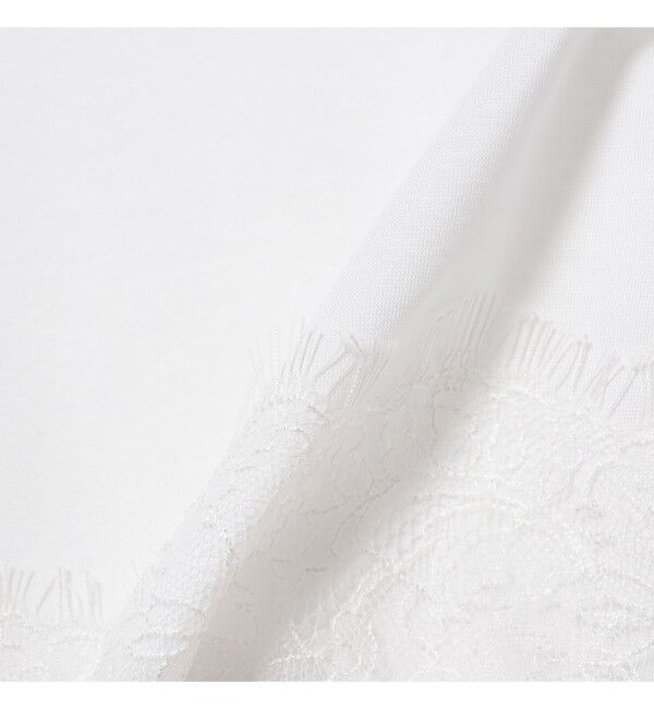 Demi-Luxe BEAMS 「レース 切り替え Tシャツ」|Tシャツ・カットソー|