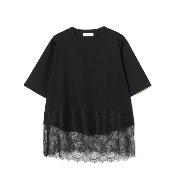 Demi-Luxe BEAMS 「レース 切り替え Tシャツ」|Tシャツ・カットソー|
