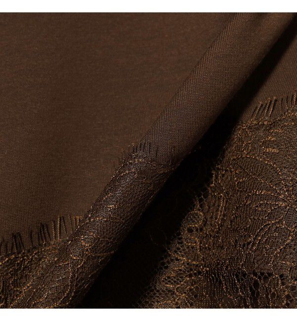 Demi-Luxe BEAMS 「レース 切り替え Tシャツ」|Tシャツ・カットソー|