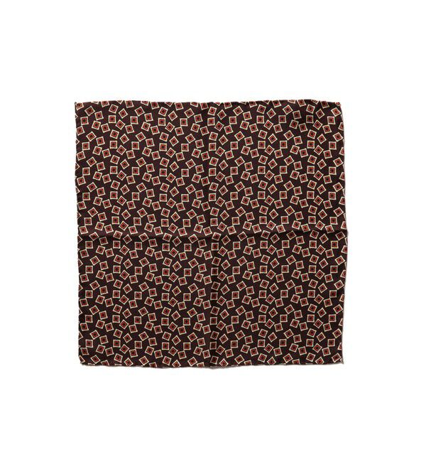 BEAMS「Pocket Chief Square Fine Pattern Print」|ハンカチ|