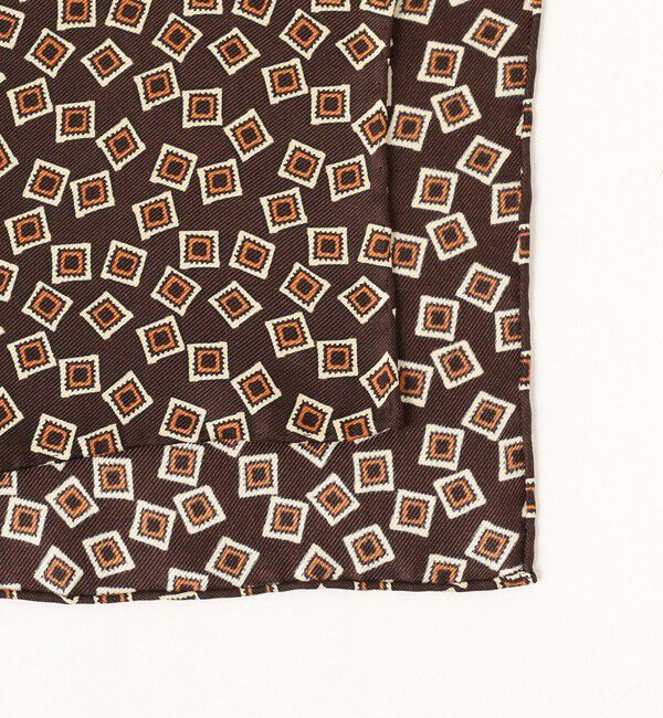BEAMS「Pocket Chief Square Fine Pattern Print」|ハンカチ|