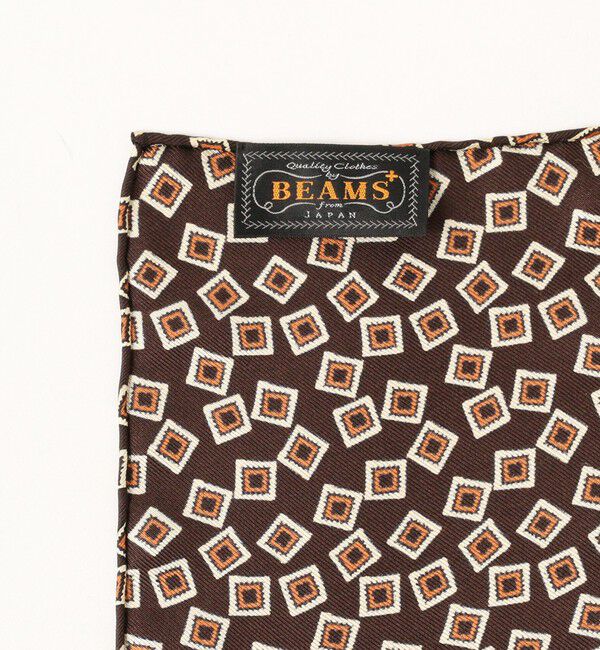 BEAMS「Pocket Chief Square Fine Pattern Print」|ハンカチ|