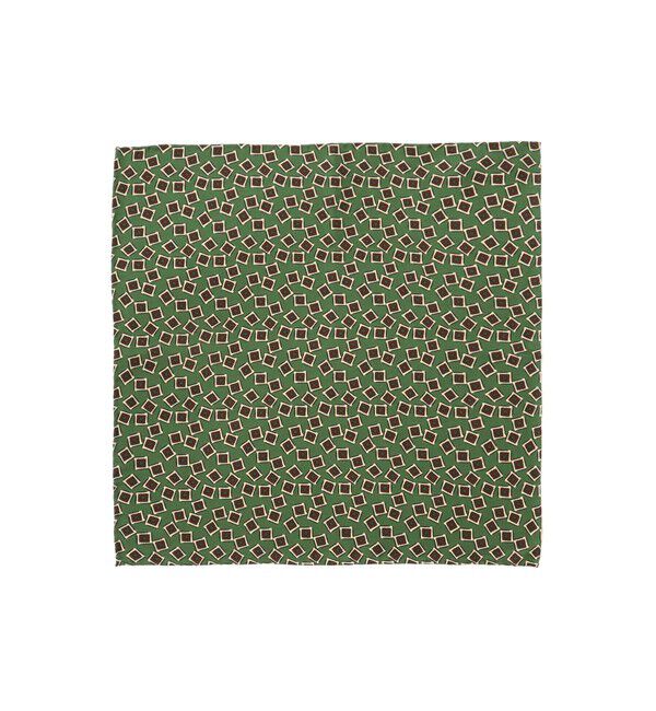 BEAMS「Pocket Chief Square Fine Pattern Print」|ハンカチ|