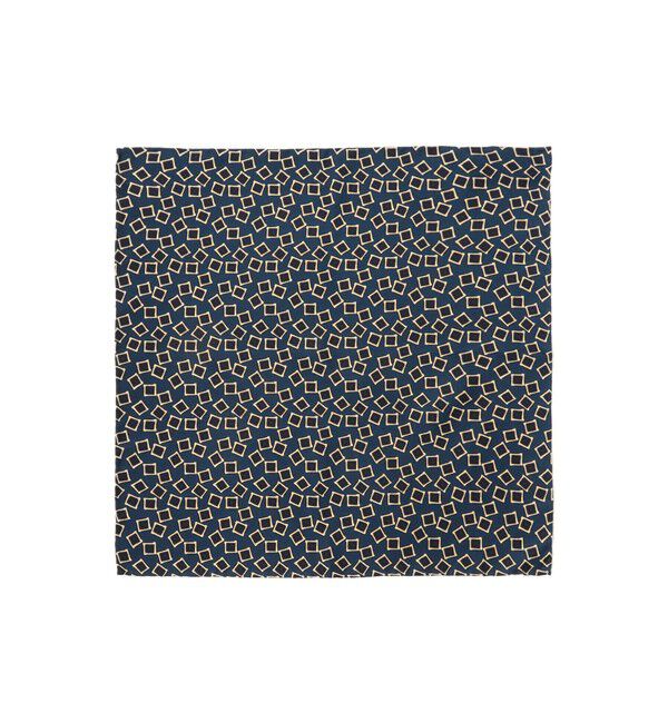 BEAMS「Pocket Chief Square Fine Pattern Print」|ハンカチ|