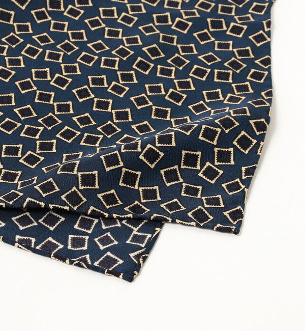 BEAMS「Pocket Chief Square Fine Pattern Print」|ハンカチ|