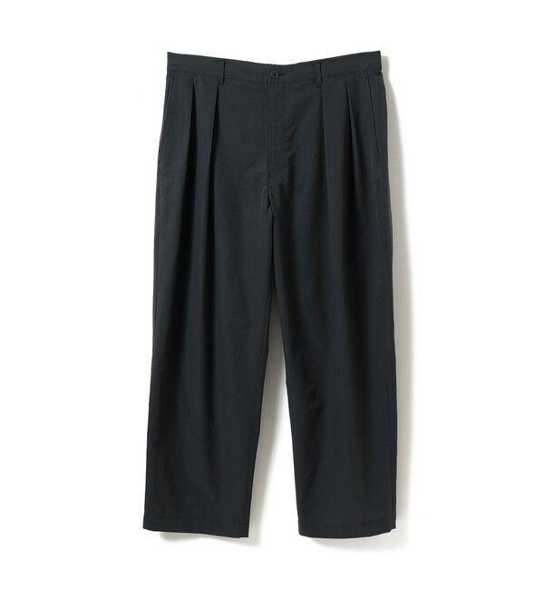 BEAMS「【ワイドテーパードフィット】2プリーツ スラックス」|チノ|GREY