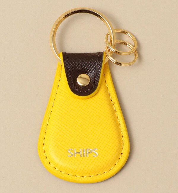 SHIPS「【WEB限定】SHIPS: 【SAFFIANO LEATHER】 2トーン キーホルダー」|その他|ブラウン