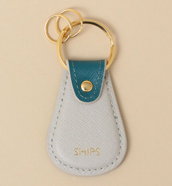 SHIPS「【WEB限定】SHIPS: 【SAFFIANO LEATHER】 2トーン キーホルダー」|その他|ロイヤルブルー