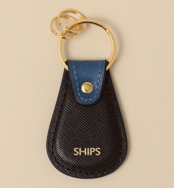 SHIPS「【WEB限定】SHIPS: 【SAFFIANO LEATHER】 2トーン キーホルダー」|その他|コバルトブルー