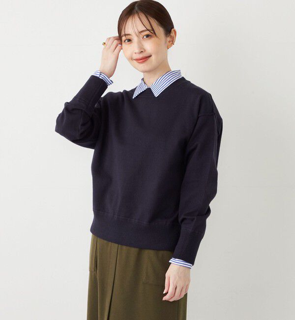 SHIPS Colors 「SHIPS Colors:〈手洗い可能〉スウェット ライク ニット◇」|ニット・セーター|