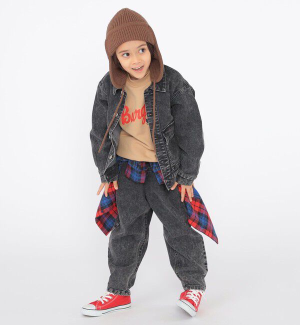 SHIPS KIDS「SHIPS KIDS:100～130cm / ジャージー ライク デニム パンツ」|デニム|