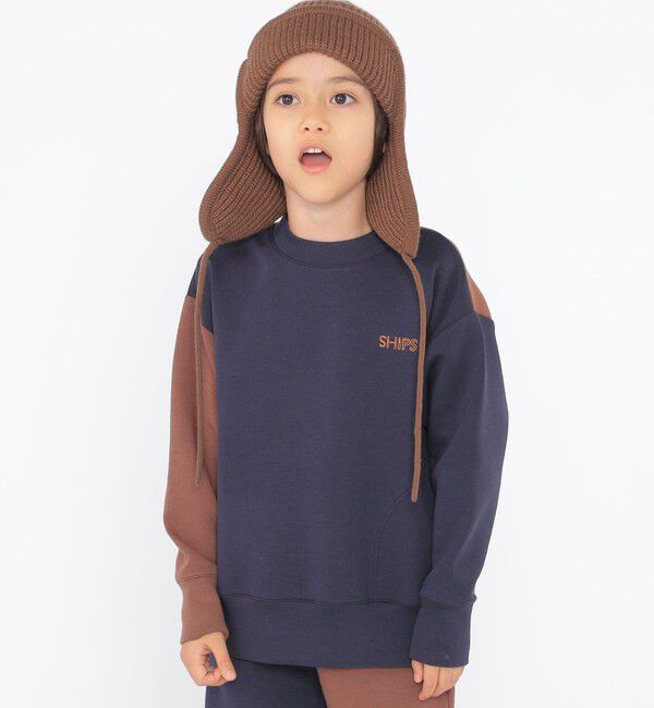 SHIPS KIDS「SHIPS KIDS:100～130cm / 2トーン スウェット」|スウェット・ジャージ|