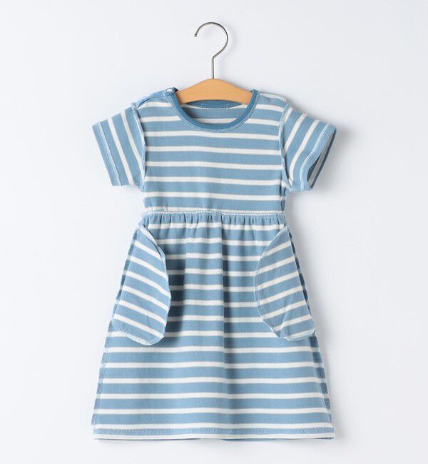SHIPS KIDS「SHIPS KIDS:90cm / ボーダー フリル ワンピース」|ワンピース|