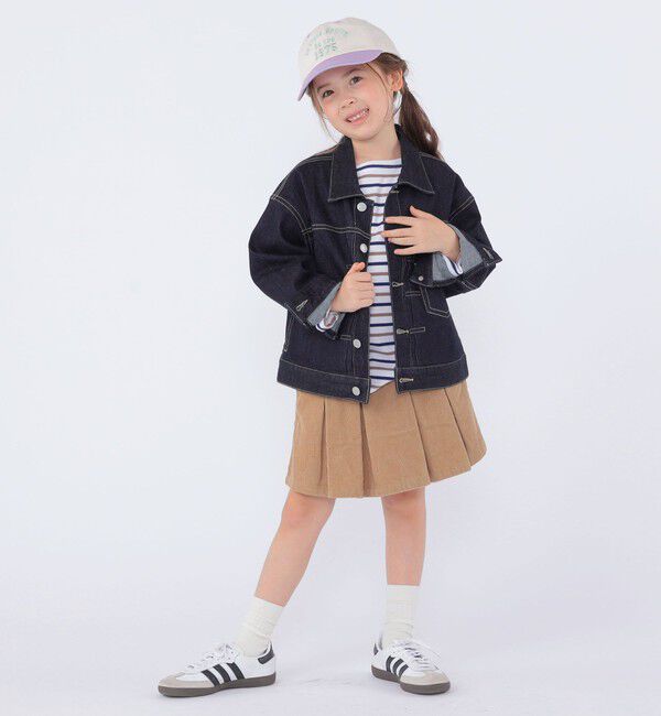 SHIPS KIDS「SHIPS KIDS:100～130cm / ヴィンテージ ライク インディゴ デニム ジャケット」|デニムジャケット|
