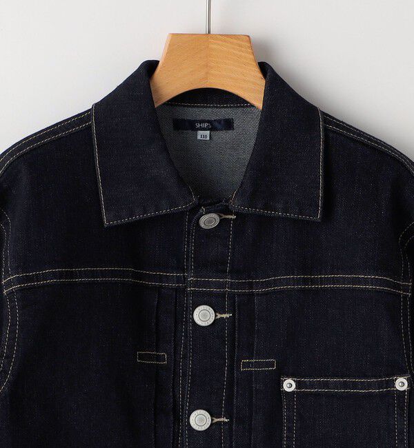 SHIPS KIDS「SHIPS KIDS:100～130cm / ヴィンテージ ライク インディゴ デニム ジャケット」|デニムジャケット|