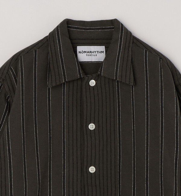 SHIPS「NOMARHYTHM TEXTILE: STRIPE SHIRT JACKET」|ブルゾン・スタジャン|