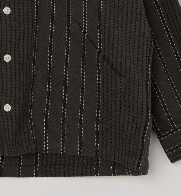 SHIPS「NOMARHYTHM TEXTILE: STRIPE SHIRT JACKET」|ブルゾン・スタジャン|