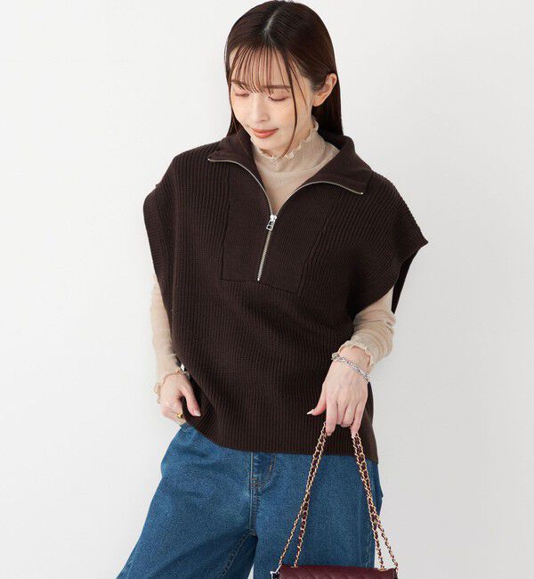 SHIPS Colors 「SHIPS Colors:〈手洗い可能〉ベスト &times; ニット ワンピース セット◇」|ワンピース|