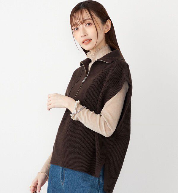 SHIPS Colors 「SHIPS Colors:〈手洗い可能〉ベスト &times; ニット ワンピース セット◇」|ワンピース|
