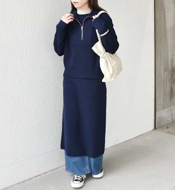 SHIPS Colors 「SHIPS Colors:〈手洗い可能〉ベスト &times; ニット ワンピース セット◇」|ワンピース|