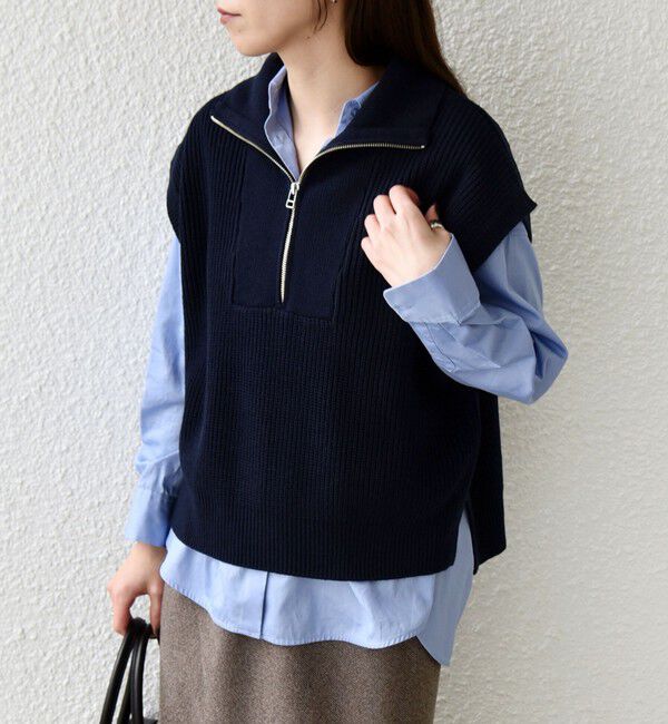 SHIPS Colors 「SHIPS Colors:〈手洗い可能〉ベスト &times; ニット ワンピース セット◇」|ワンピース|