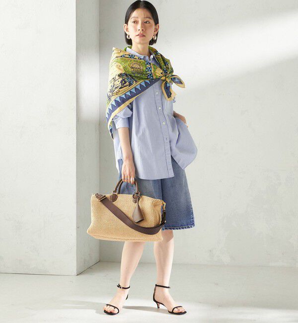 SHIPS for women「【SHIPS別注】BIT BLUE:バミューダ ショーツ」|デニム|