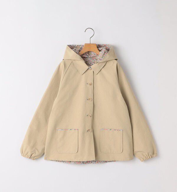 SHIPS KIDS「SHIPS KIDS:140～150cm / リバティ リバーシブル フード コート」|その他|ベージュ