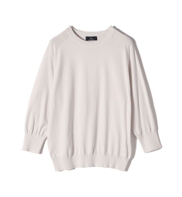 SHIPS for women「SHIPS Primary Navy Label:〈手洗い可能〉16G SUVIN プルオーバー」|ニット・セーター|ライトグレー