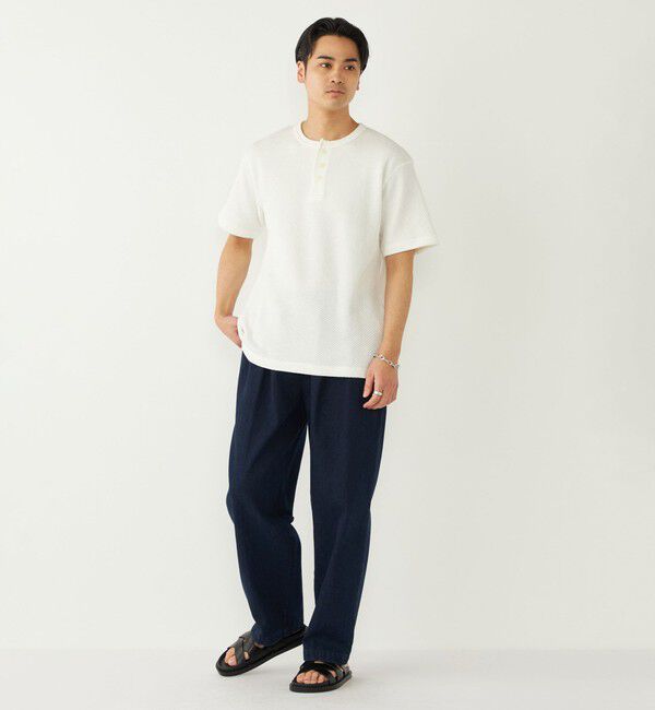 SHIPS Colors 「SHIPS Colors:ローゲージ カノコ ヘンリーネック Tシャツ◇」|Tシャツ・カットソー|