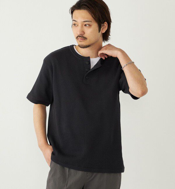 SHIPS Colors 「SHIPS Colors:ローゲージ カノコ ヘンリーネック Tシャツ◇」|Tシャツ・カットソー|