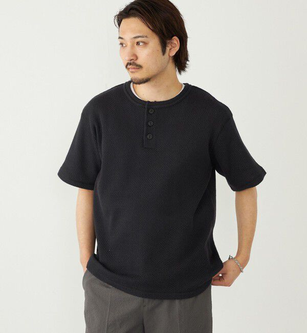 SHIPS Colors 「SHIPS Colors:ローゲージ カノコ ヘンリーネック Tシャツ◇」|Tシャツ・カットソー|