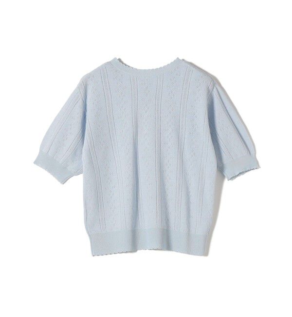 SHIPS for women「【WEB限定】〈手洗い可能〉ペーパー ヘンリーネック アイレット ニット」|ニット・セーター|