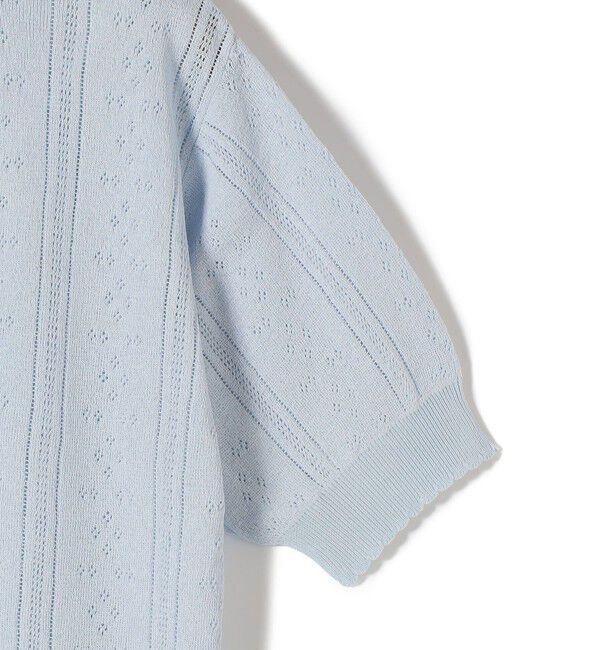 SHIPS for women「【WEB限定】〈手洗い可能〉ペーパー ヘンリーネック アイレット ニット」|ニット・セーター|