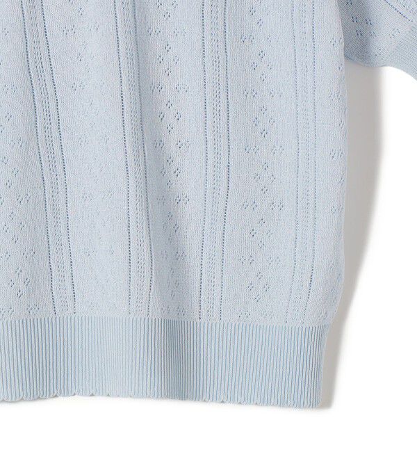 SHIPS for women「【WEB限定】〈手洗い可能〉ペーパー ヘンリーネック アイレット ニット」|ニット・セーター|