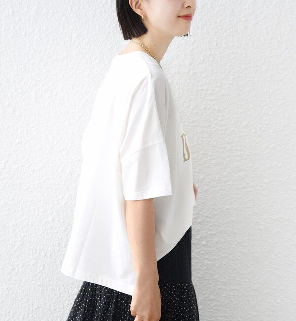 SHIPS for women「【SHIPS別注】81BRANCA: 5分袖 ロゴ・フォト TEE」|Tシャツ・カットソー|