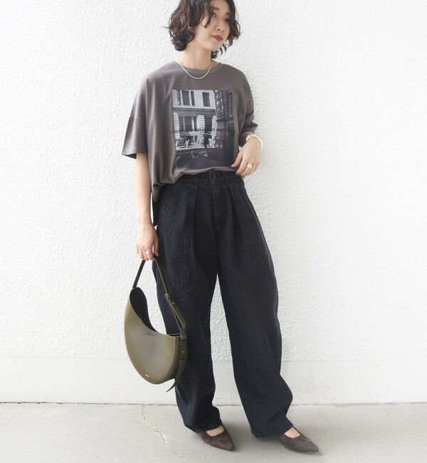 SHIPS for women「【SHIPS別注】81BRANCA: 5分袖 ロゴ・フォト TEE」|Tシャツ・カットソー|
