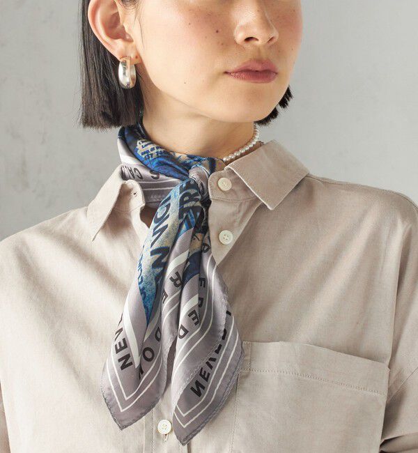 SHIPS for women「【SHIPS別注】THE CULTURE CORD: ARTIST SCARF（DM）」|バンダナ・スカーフ|ライトグレー